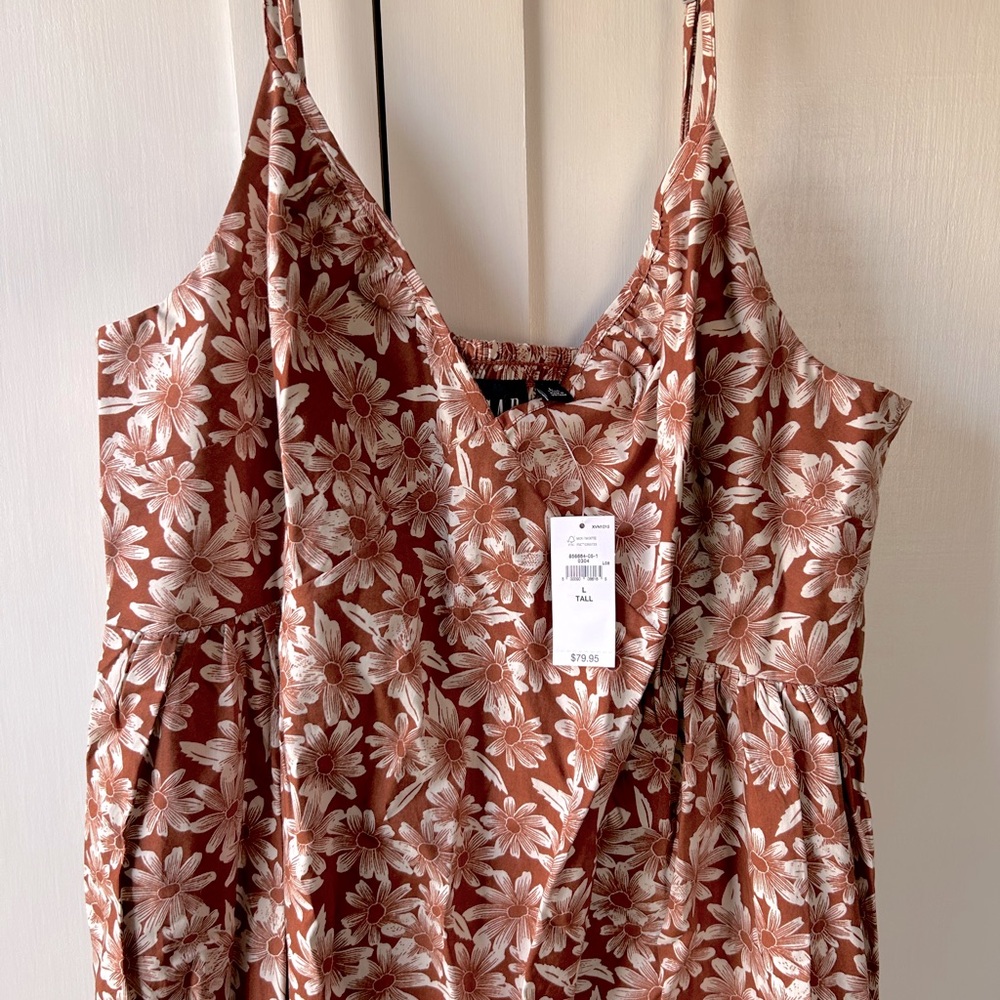 GAP Brown Floral Maxi Dress